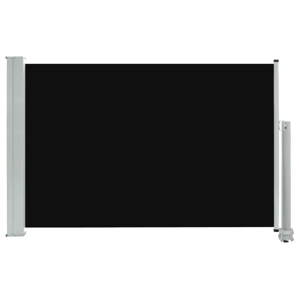 Tenda da sole laterale retrattile/schermo protettivo per patio giardino terrazza balcone 60 x 300 cm nero 02_0007392