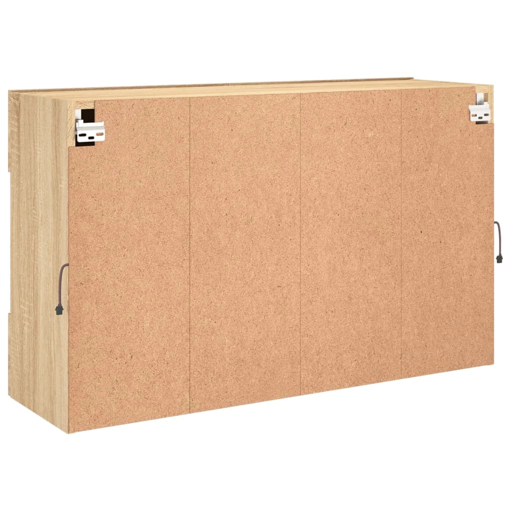 Mobile TV multimediale mensola TV credenza mobile TV sala da pranzo soggiorno parete attrezzata per camera da letto con luci LED rovere Sonoma 98,5 x 30 x 60,5 cm marrone 02_0028031