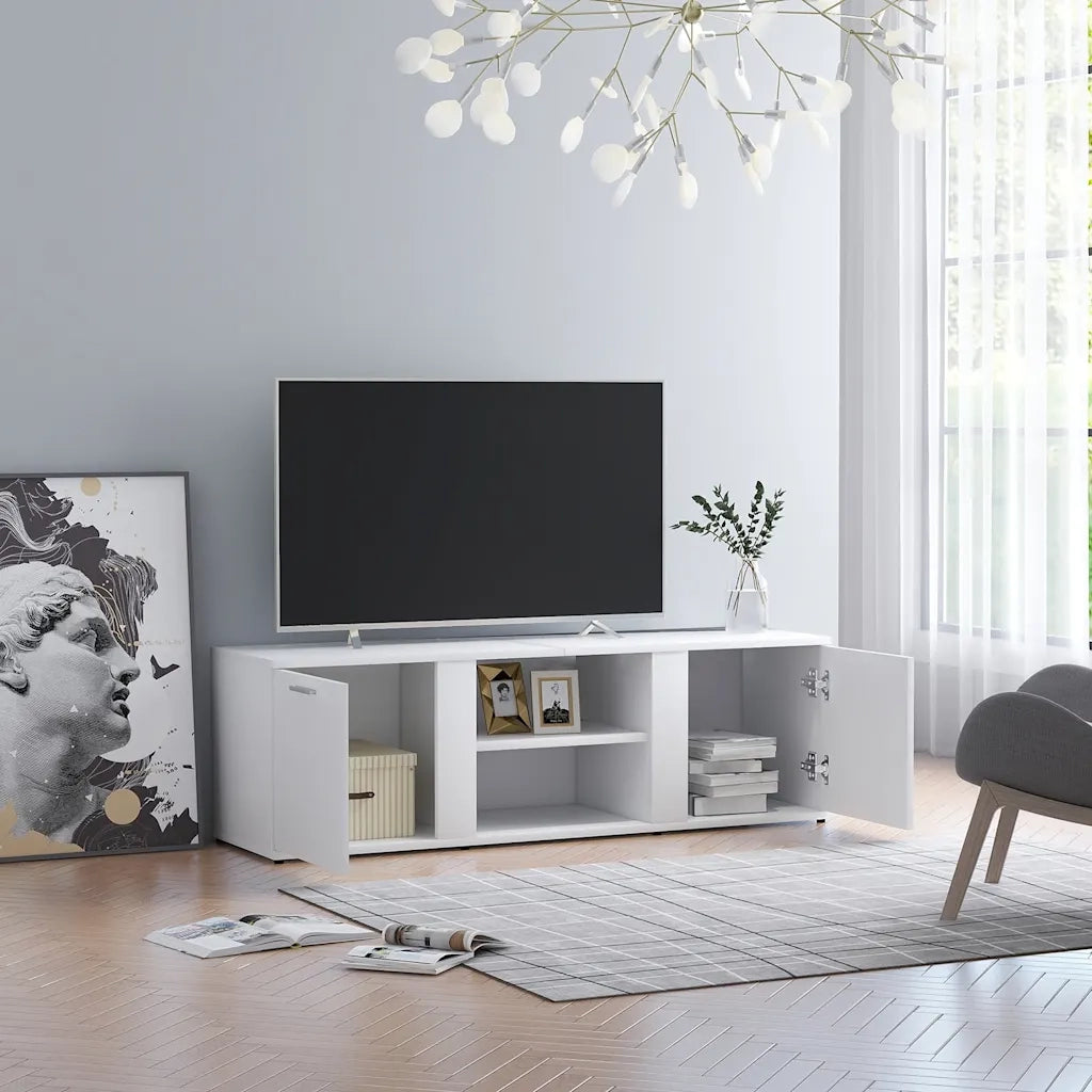 Mobile Porta TV-Mobile per TV-Credenza TV Bianco 120x34x37 cm in Legno Multistrato 470490