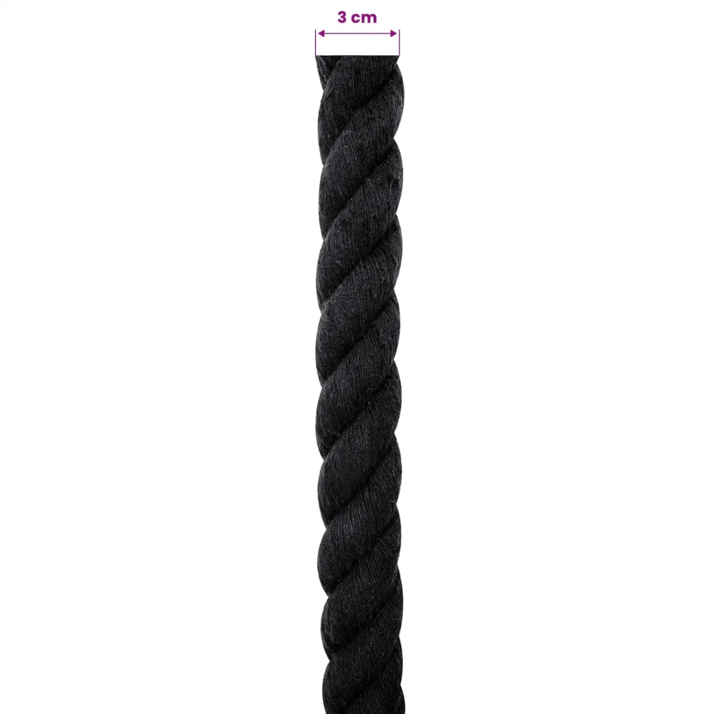 Corda di Cotone 30 mm 25 m Nero 100% Cotone 42011830