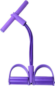 Banda di Resistenza Fitness - Allenatore Pedali - Allenamento di Forza - Sistema Adattivo - 4 Tubi - Blu Scuro