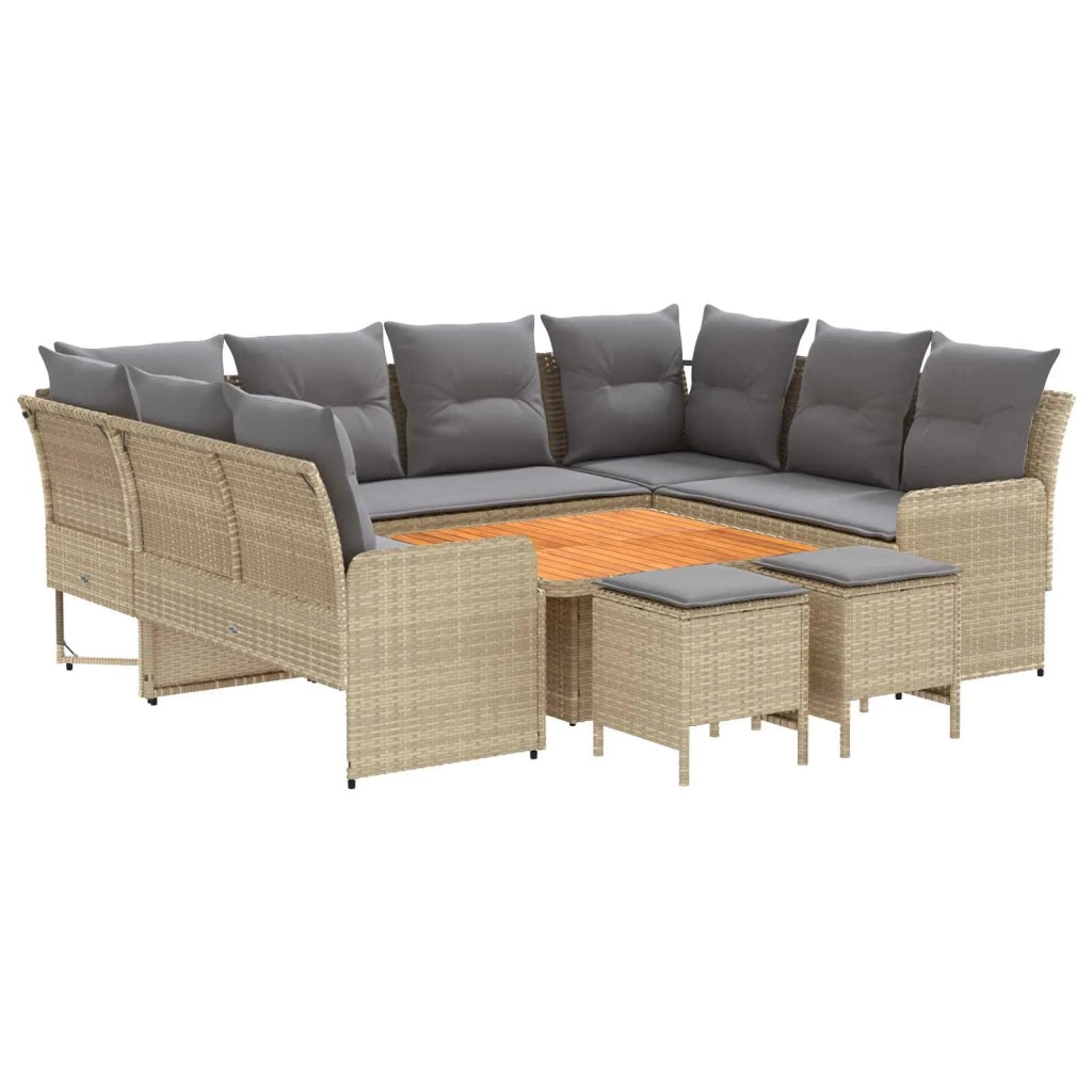 Set di Mobili 8 pcs Beige e Grigio Chiaro Rattan in PE 3422198