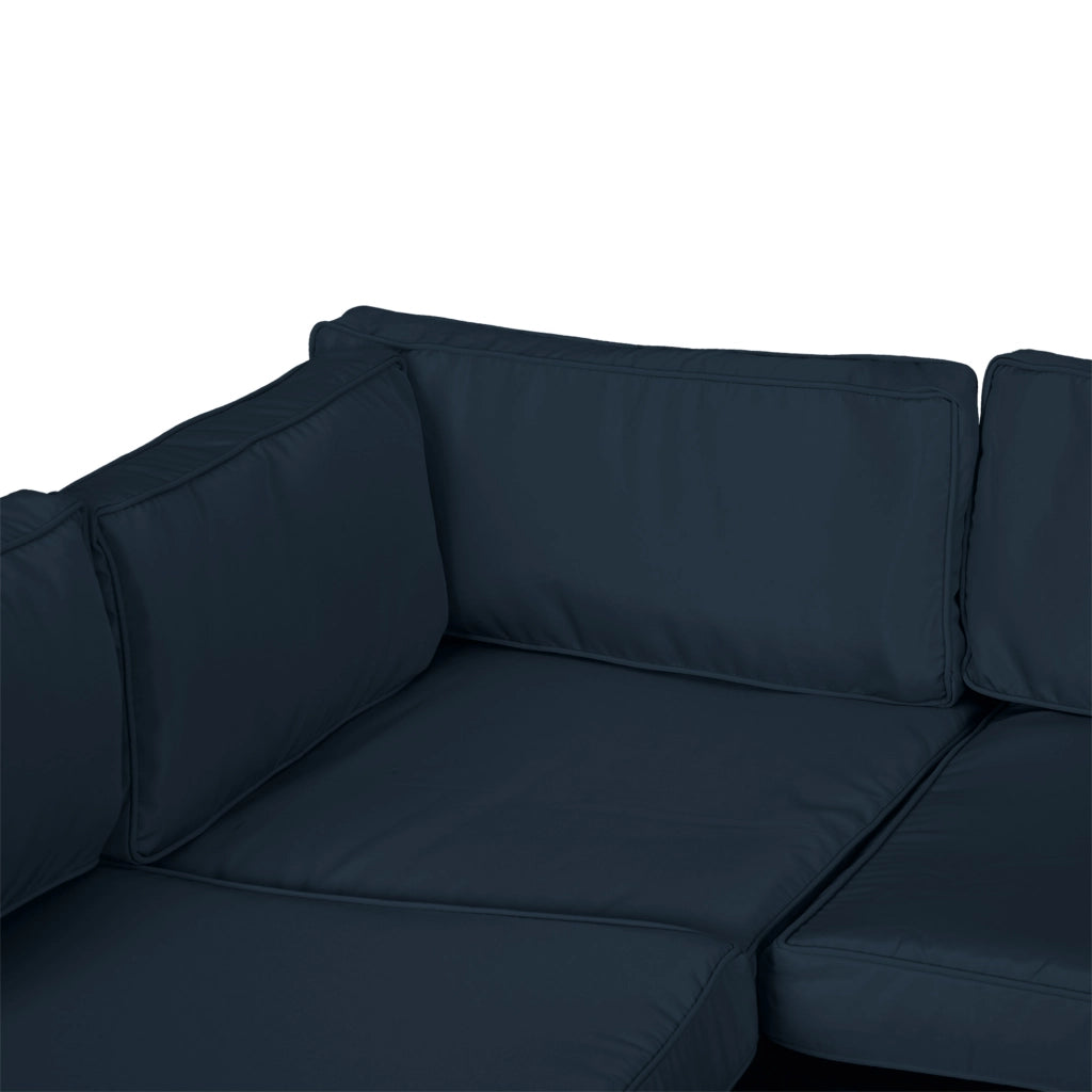 Set di 14 Fodere per Cuscini Divano da Giardino ¨C zephmum ¨C Blu, 6 Fodere per Seduta e 8 per Schienale