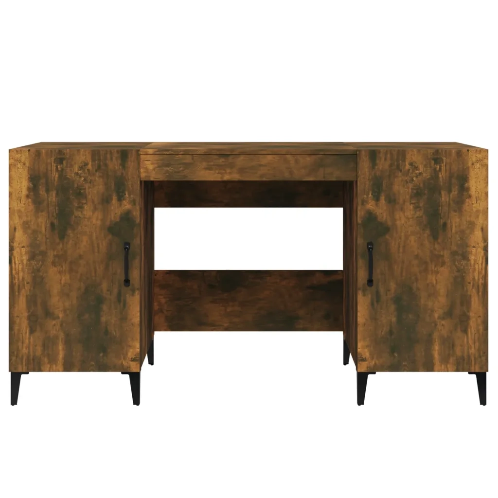 Scrivania Rovere Fumo 140x50x75 cm in Legno Multistrato cod mxl 67838