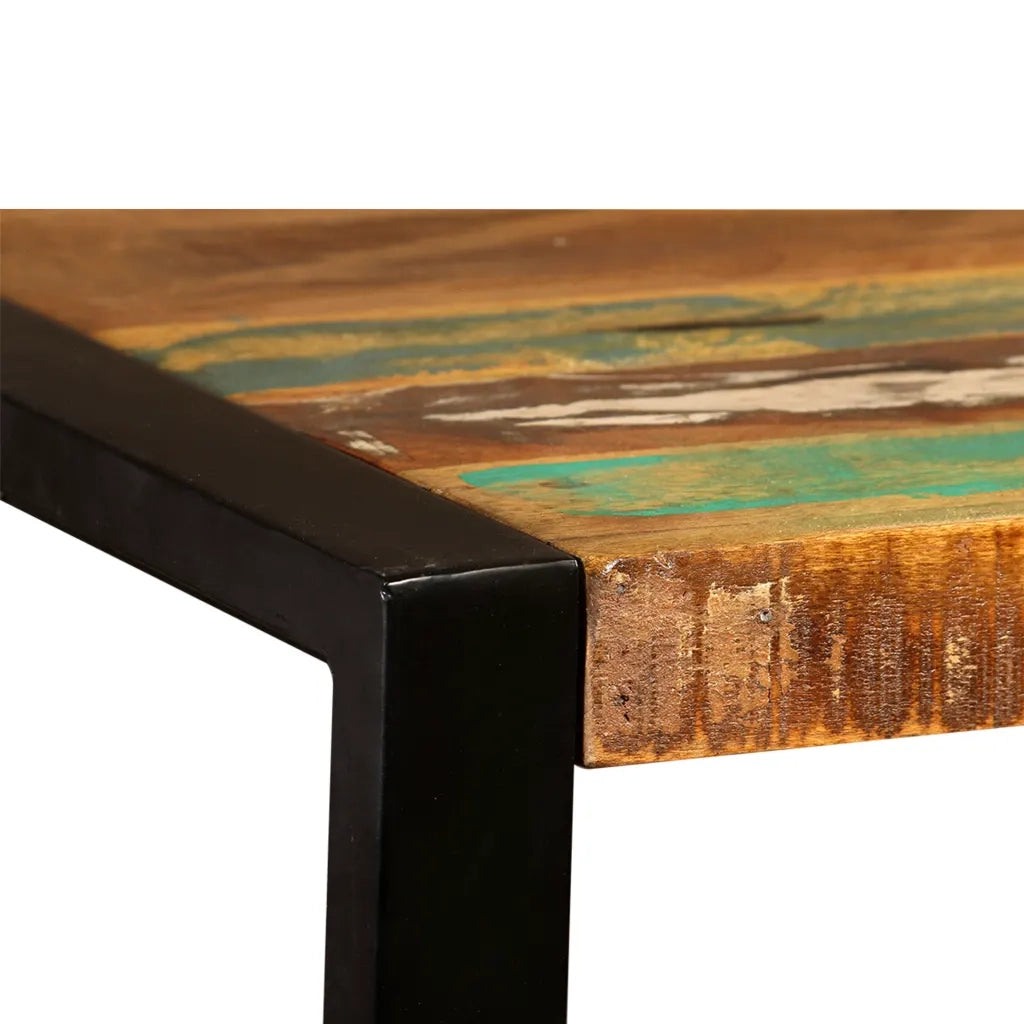 Tavolo da Pranzo in Legno Massello Anticato 120 cm 243998