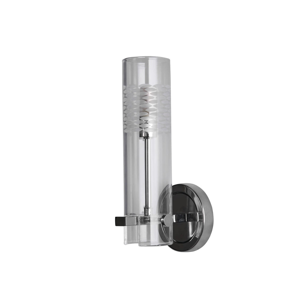 Applique Contemporanea Scope Acciaio Cromo Vetro 1 Luce G9