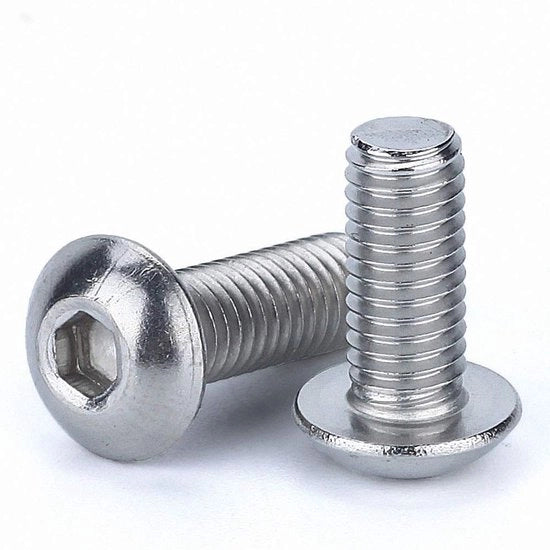 Viti A2/304 acciaio inossidabile - Viti a inbus - Viti a testa a bolla - Viti a 6 guglie - M3/M4/M5/M6/M8/M10 - Resistenti alla corrosione