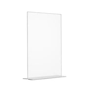 Porta avvisi con base a T da banco Bifacciale - A5 verticale