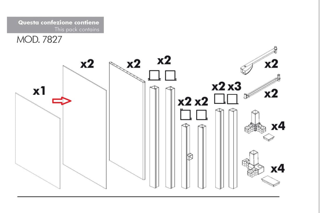 R PANNELLO LATERALE X2 X KIT COPRILAVATRICE- 1,0 pz