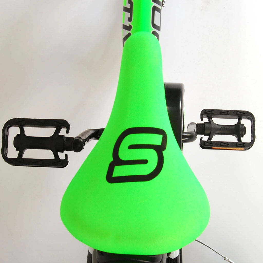 Bicicletta per Bambini 14" Stabilizzatori e Freni Caliper Verde