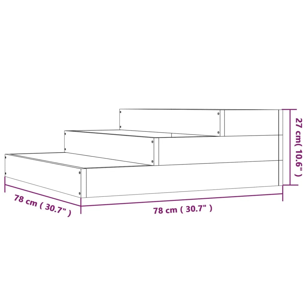 Fioriera 78x78x27 cm in Legno Massello di Douglas 823911