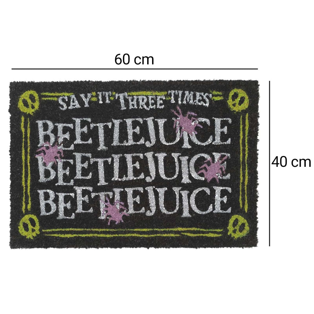Zerbinetto Decorativo 60x40cm Beetlejuice Halloween Antiscivolo Nero Inny