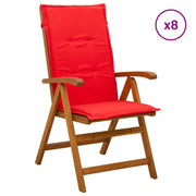 Sedie da giardino reclinabili 8 pz Naturale 3434480