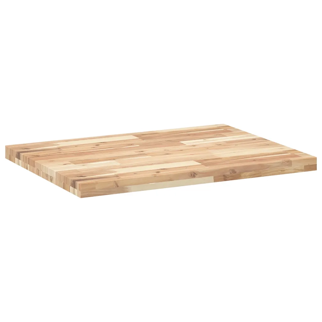 Piano Tavolo Rettangolare 100x60x4 cm Legno Massello di Acacia