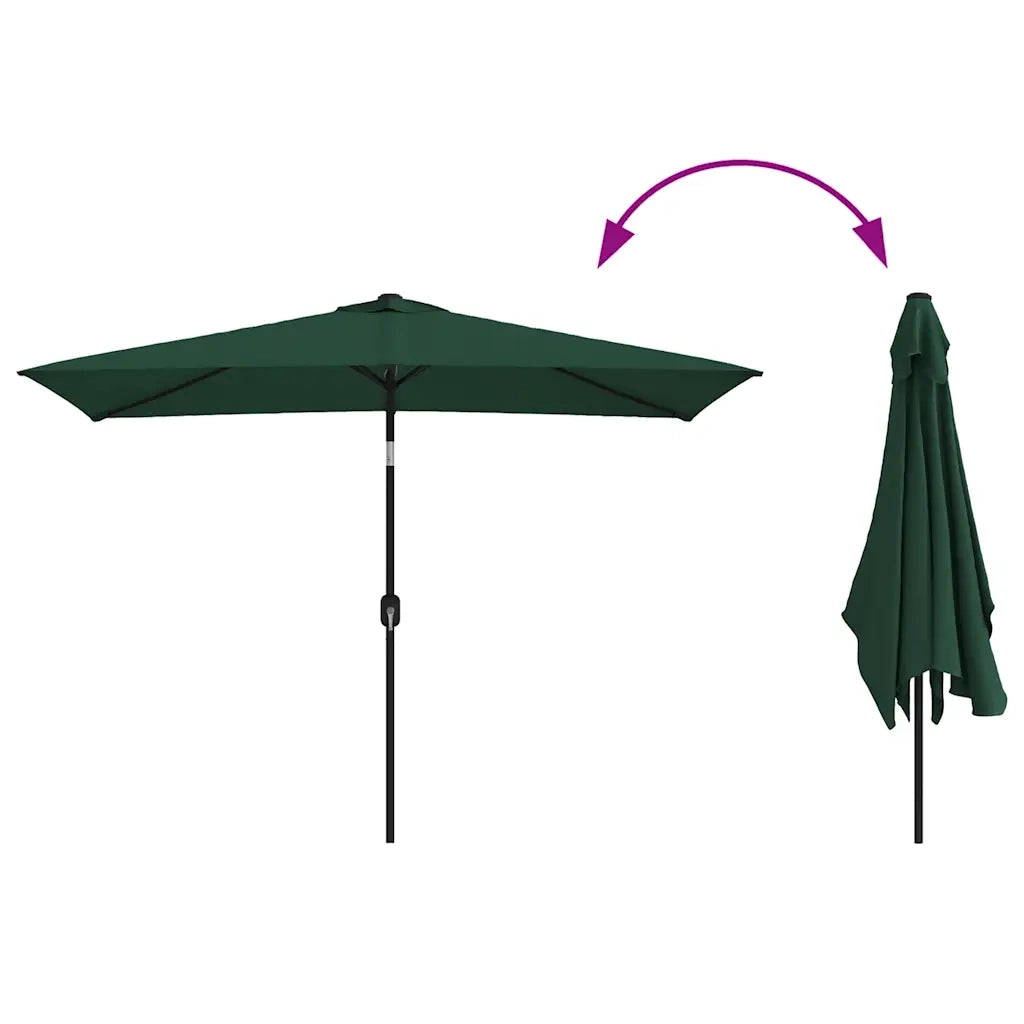 Parasole 200 x 300 cm Verde Rettangolare 40771