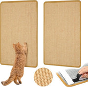 Matte di sisal per gatti - 2 pezzi - 40x30cm - grande gatto da interno con chiusura a strisce adesive - gatto da parete per gatti