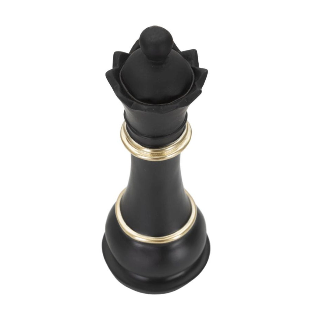 Scultura Scacchi 14, Nero, Poliresina, 9x9x25,5 cm