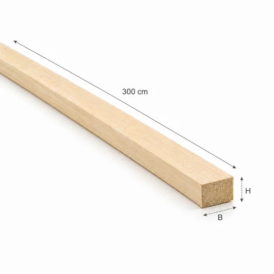 listelli grezzi abete  50 x 50 x 3000 mm 2 pz.