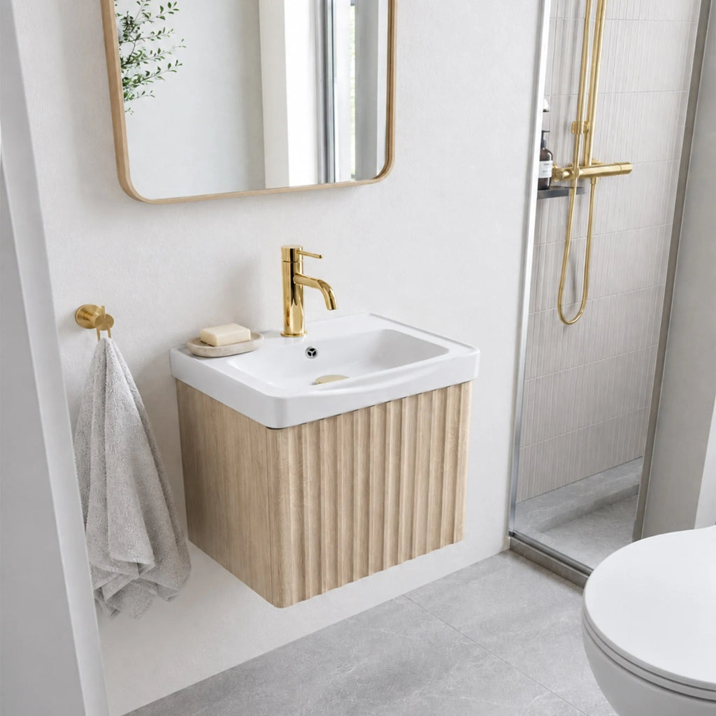 Mobile Bagno Con Lavabo Rea Db85-50-3 Orio Light 50cm