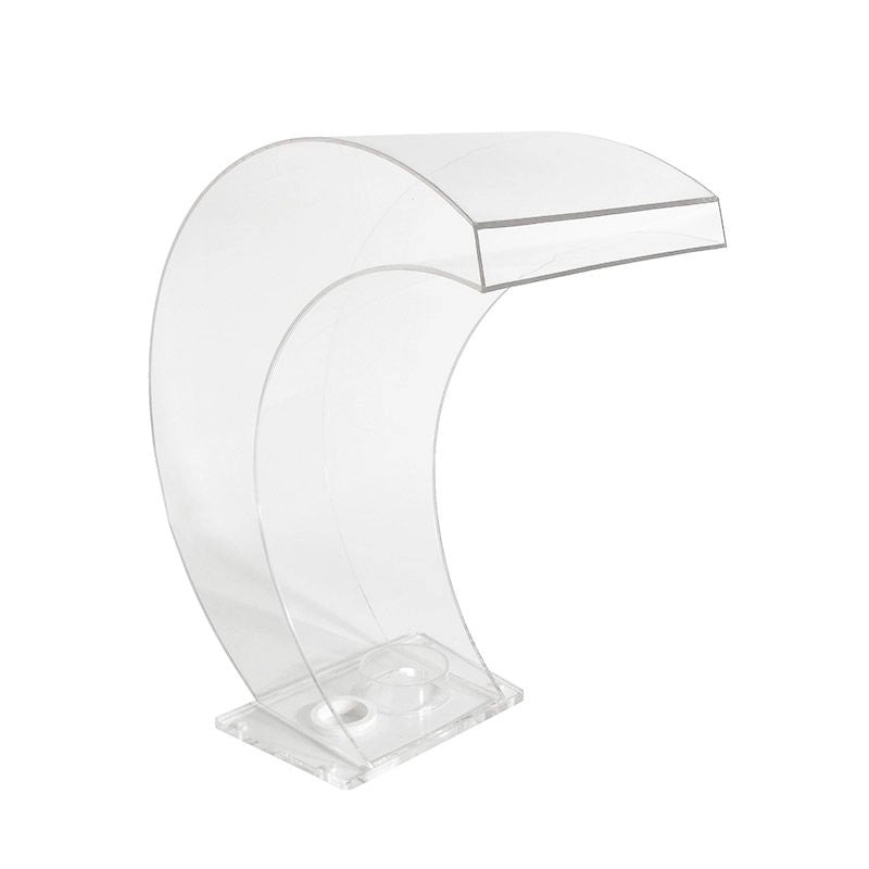 Cascata MAMBA mezzaluna per piscina - Cascata Mamba Mezzaluna Per Piscina Acrilico Con Led Bianco - 30x32xh54 Cm