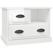 Comodino | Armadio da Notte | Mobiletto da notte Bianco Lucido 60x39x45 cm