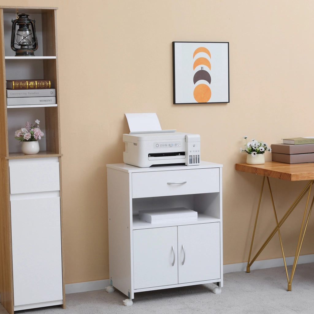 Armadio per ufficio con ruote ¨C zephmum ¨C bianco 60x39x80 cm