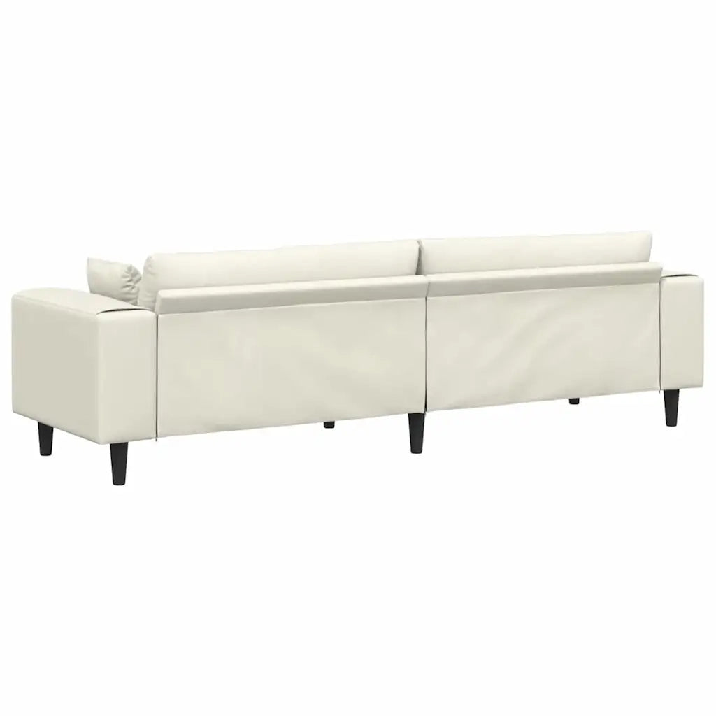 Divano Crema 250 x 77 x 76 cm Velluto 3335160