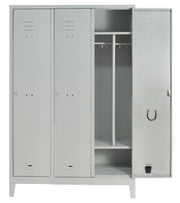 Armadietto per spogliatoi con divisorio sporco/pulito a 3 posti cm. 101x50x180h