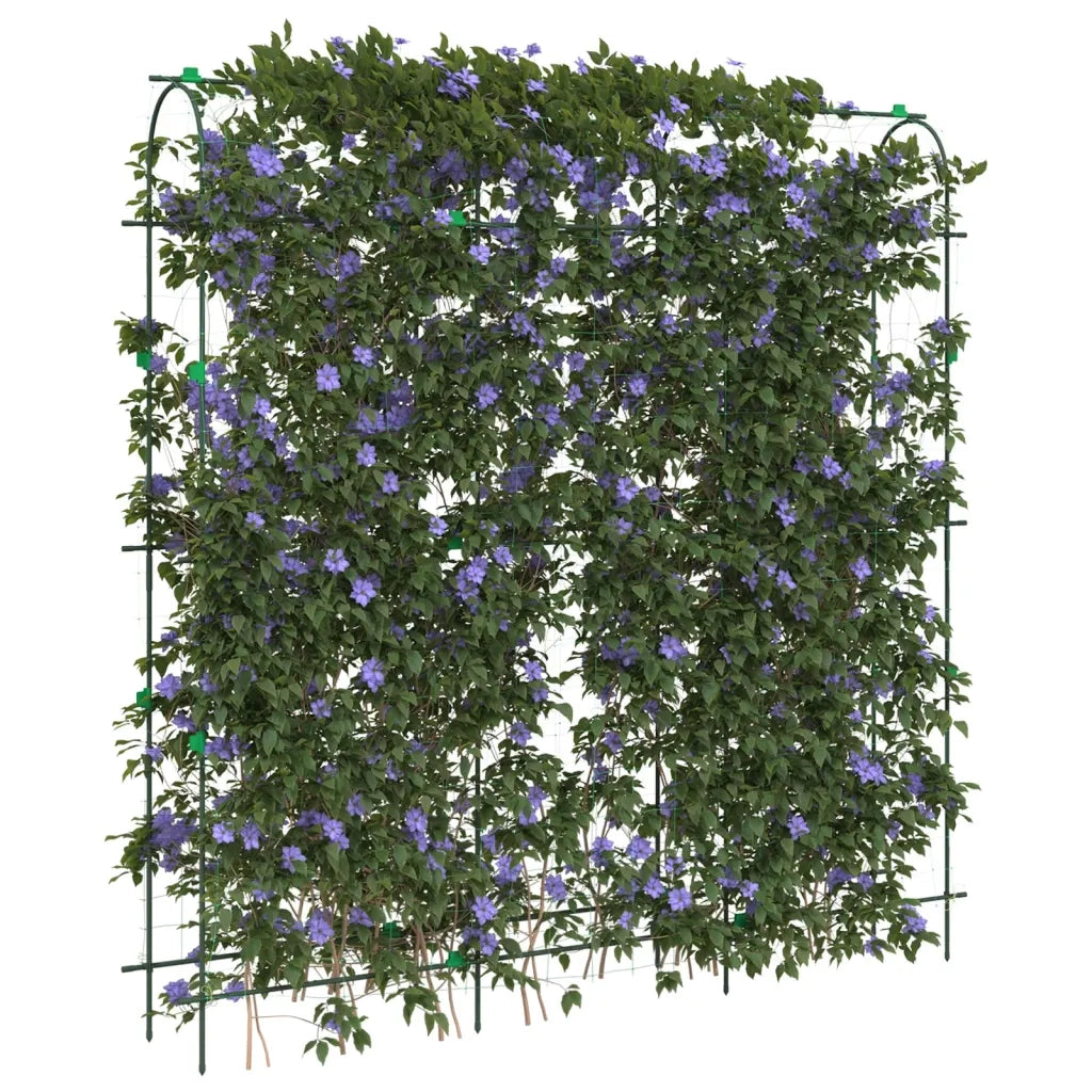 vidaXL Tralicci Giardino per Piante Rampicanti 4pz Telaio a U Acciaio
