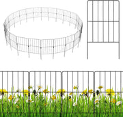 Recinzione da Giardino 33 cm (L) x 61 (A) 25/15 Pannelli, Bordure per Aiuole in Metallo Antiruggine e Robusto, Cancello da Esterno Pieghevole per Giardino, Orto ed Cortile (25)