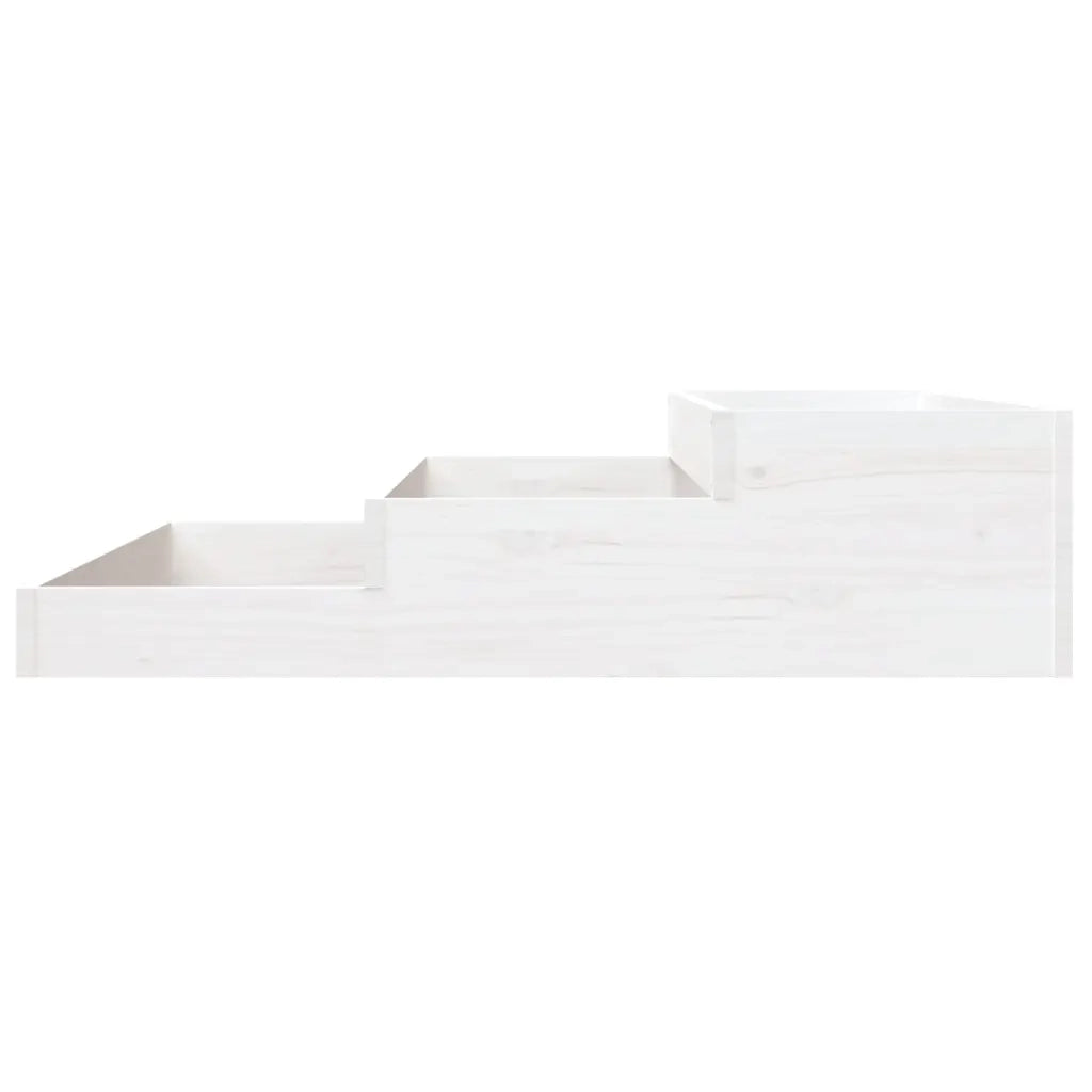 Fioriera Bianca 107x107x27 cm in Legno Massello di Pino 823914