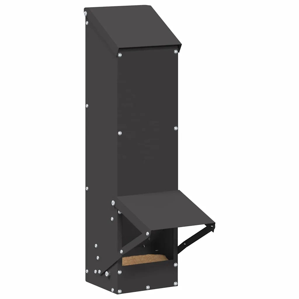 Feeder per pollo Nero 13 x 12 x 51 cm Acciaio laminato a freddo