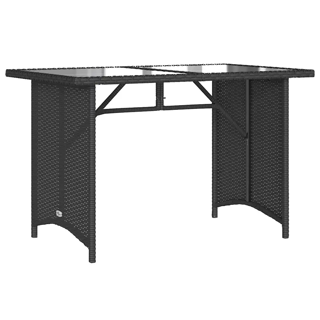 Set da Pranzo da Giardino 2 pz | Set Salotto da Giardino con Cuscini Nero in Polyrattan