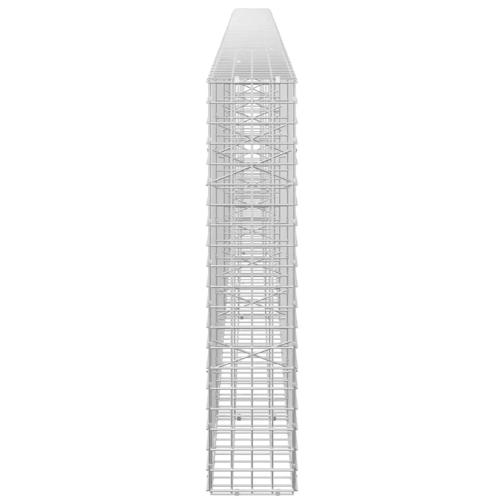 Gabione con filo da 5 mm e rete da 5x5 cm 450x20x100 cm 3464067