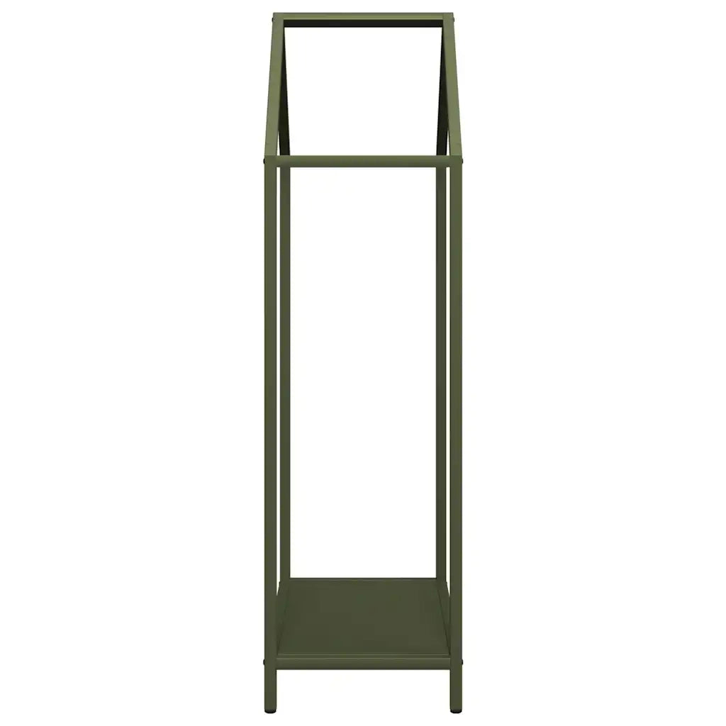 vidaXL Rastrelliera per Legna da Ardere Verde Oliva 40x25x90 cm