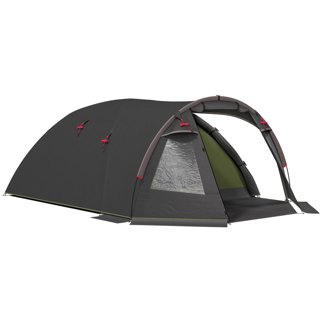 Tenda da campeggio familiare 2-4 persone impermeabile ¨C zephmum ¨C 3.6x2.5x1.3 m nero