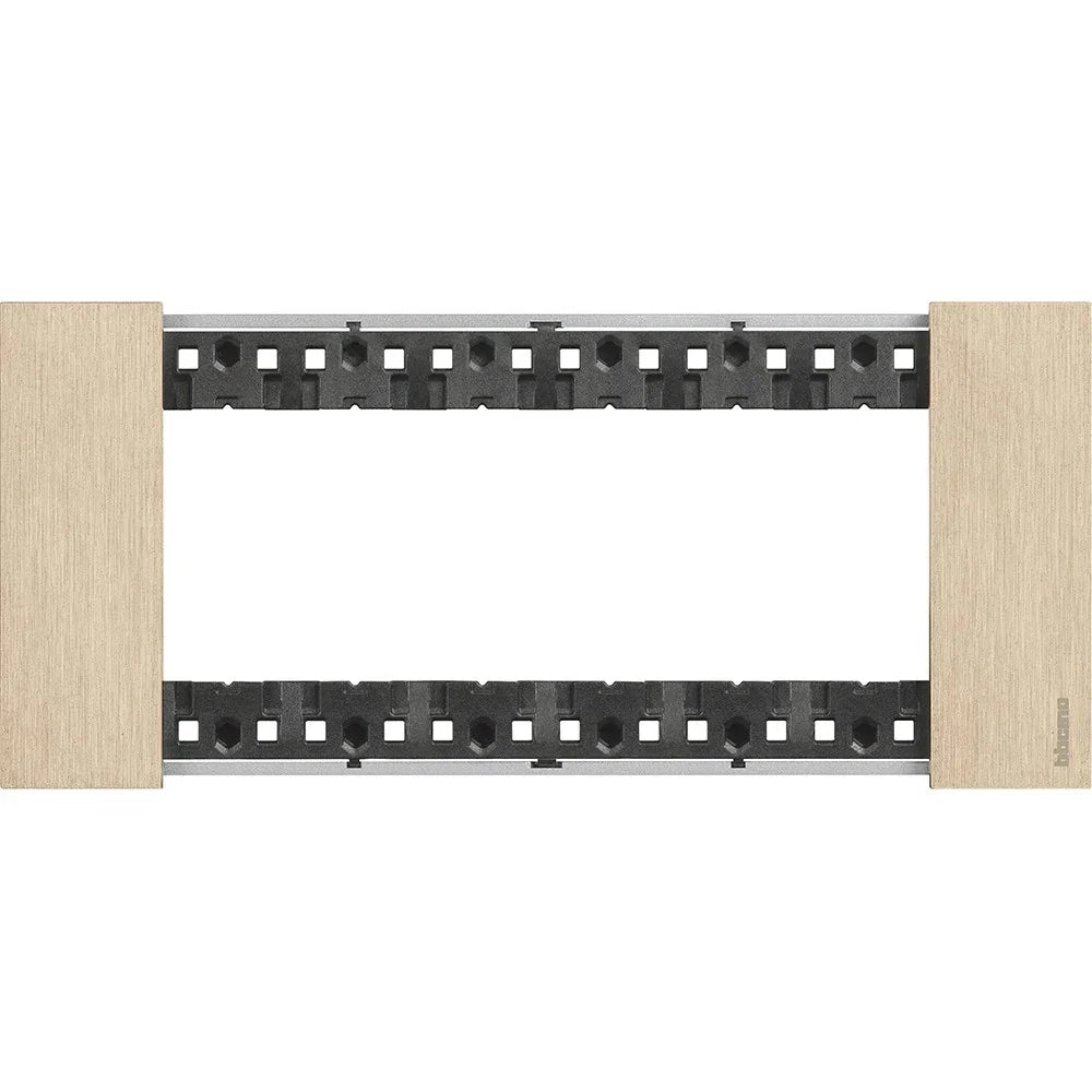 Placca Bticino Living Now 6 moduli colore Oro KA4806ZW