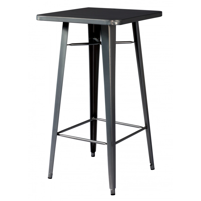 Tavolo Alto 60X60 Lamiera Piombo Moia