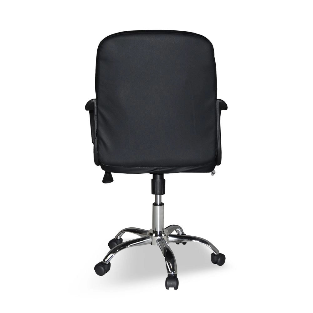 Poltrona ecopelle nera 90x57x44 cm