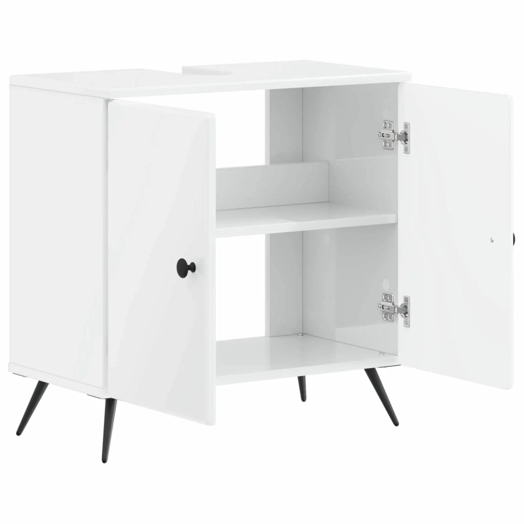 Armadio per Lavabo da Bagno BREDA Bianco Lucido 897449
