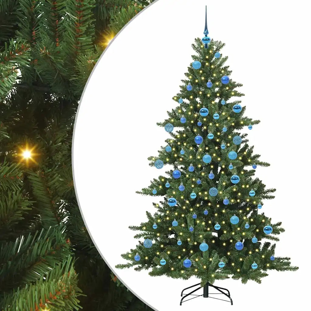 Albero di Natale Artificiale con Rami Pieghevoli Verde 180 cm
