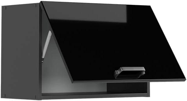 Pensile da cucina R-Line, Nero lucido, 60 cm Piatto, per la libera combinazione all'interno di sistemi cucina modulari