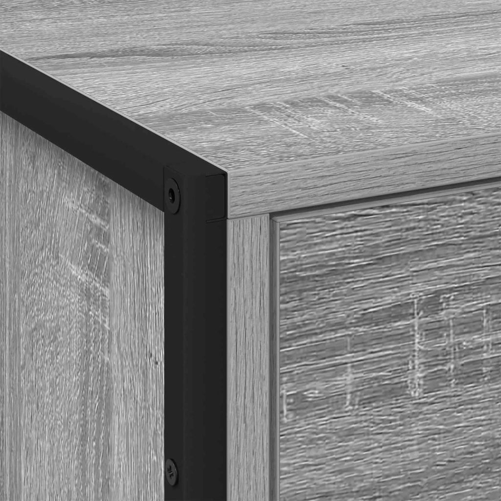 Comodino Grigio Sonoma 50 x 39.5 x 50 cm Legno multistrato