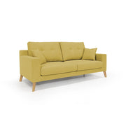 Danish Divano moderno in tessuto morbido impermeabile T02 166 cm giallo