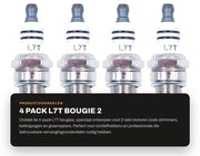 Kit di accessori di sostituzione per candela 4 pezzi L7T - Candela a 2 tempi - Accessori universali - Qualità elevata - Prestazioni motori migliorati - Candela di accensione