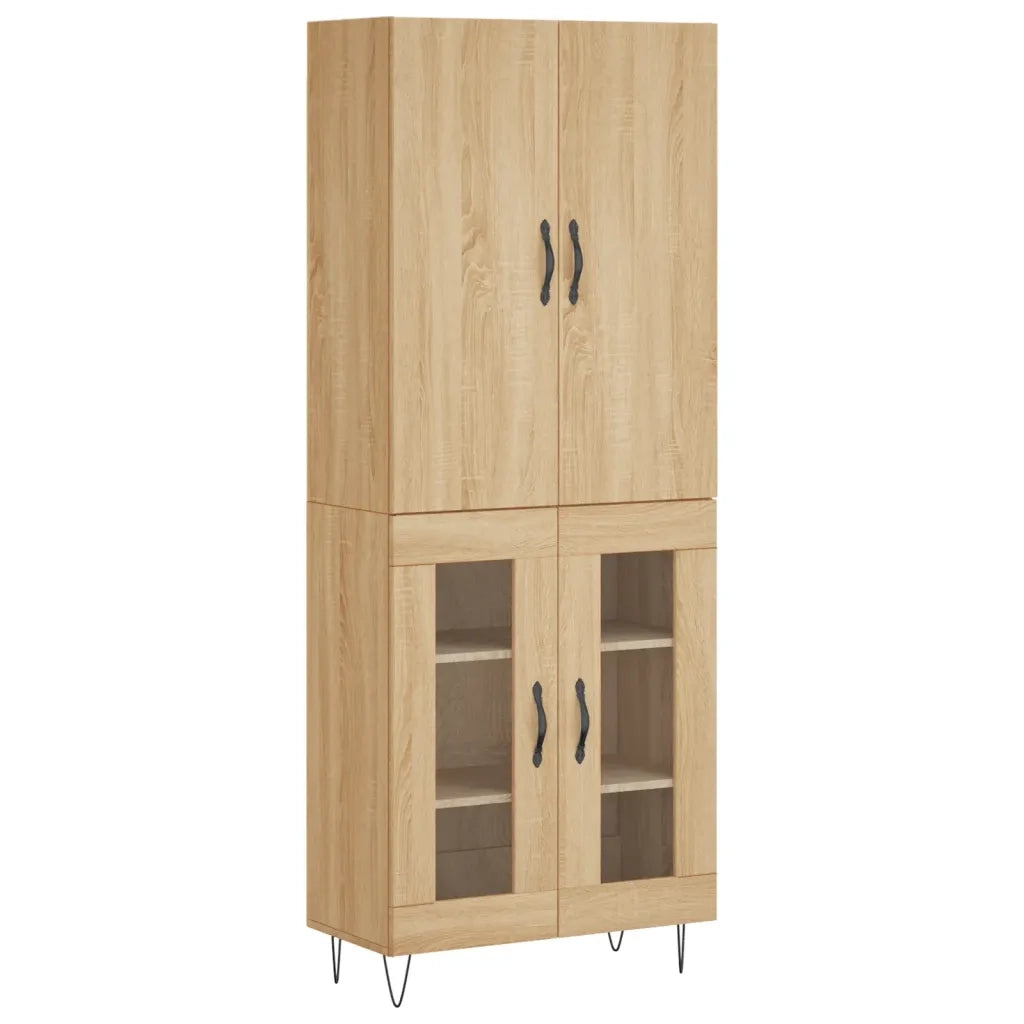 Credenza-Buffet-Armadio da cucina Rovere Sonoma 69,5x34x180 cm in Legno Multistrato 136569