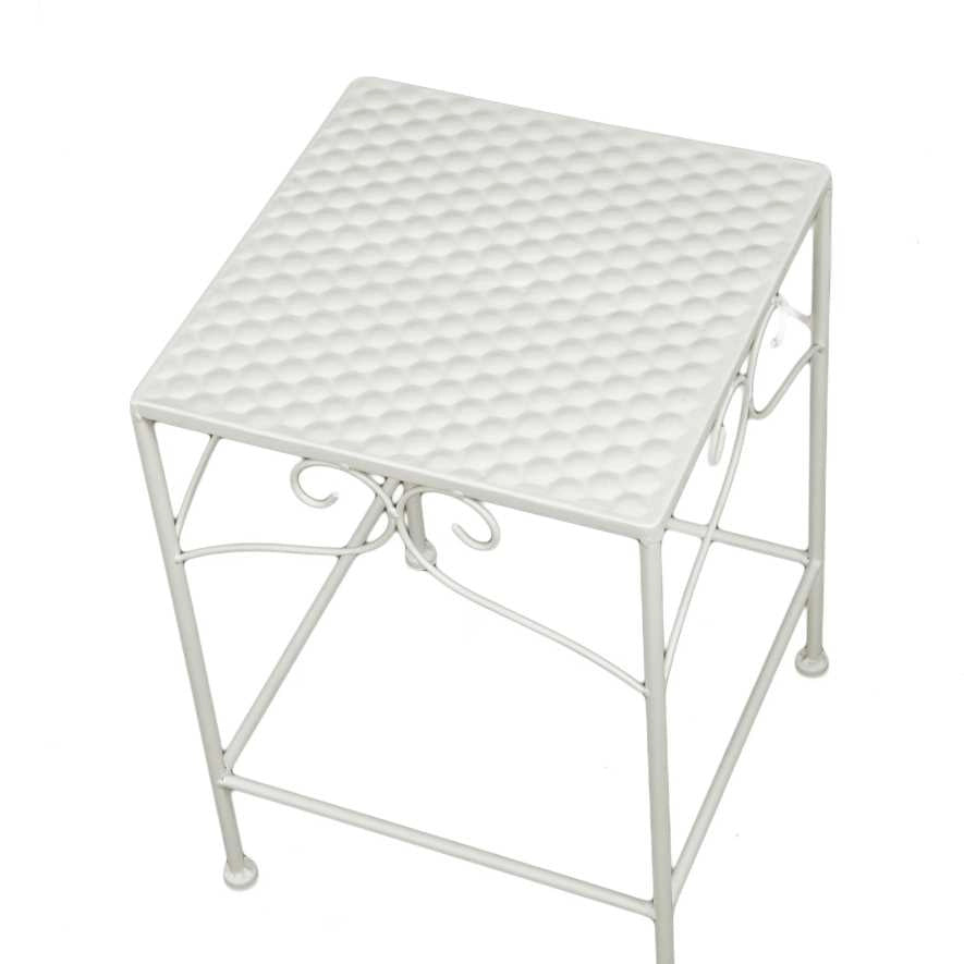 Colonnina metallo milena 1-3 quadra bassa bianco cm 30x30h43