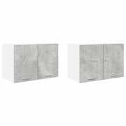 Armadio pensile | Mobile da Cucina 2 pz Grigio Cemento e Bianco 60 x 31 x 40 cm