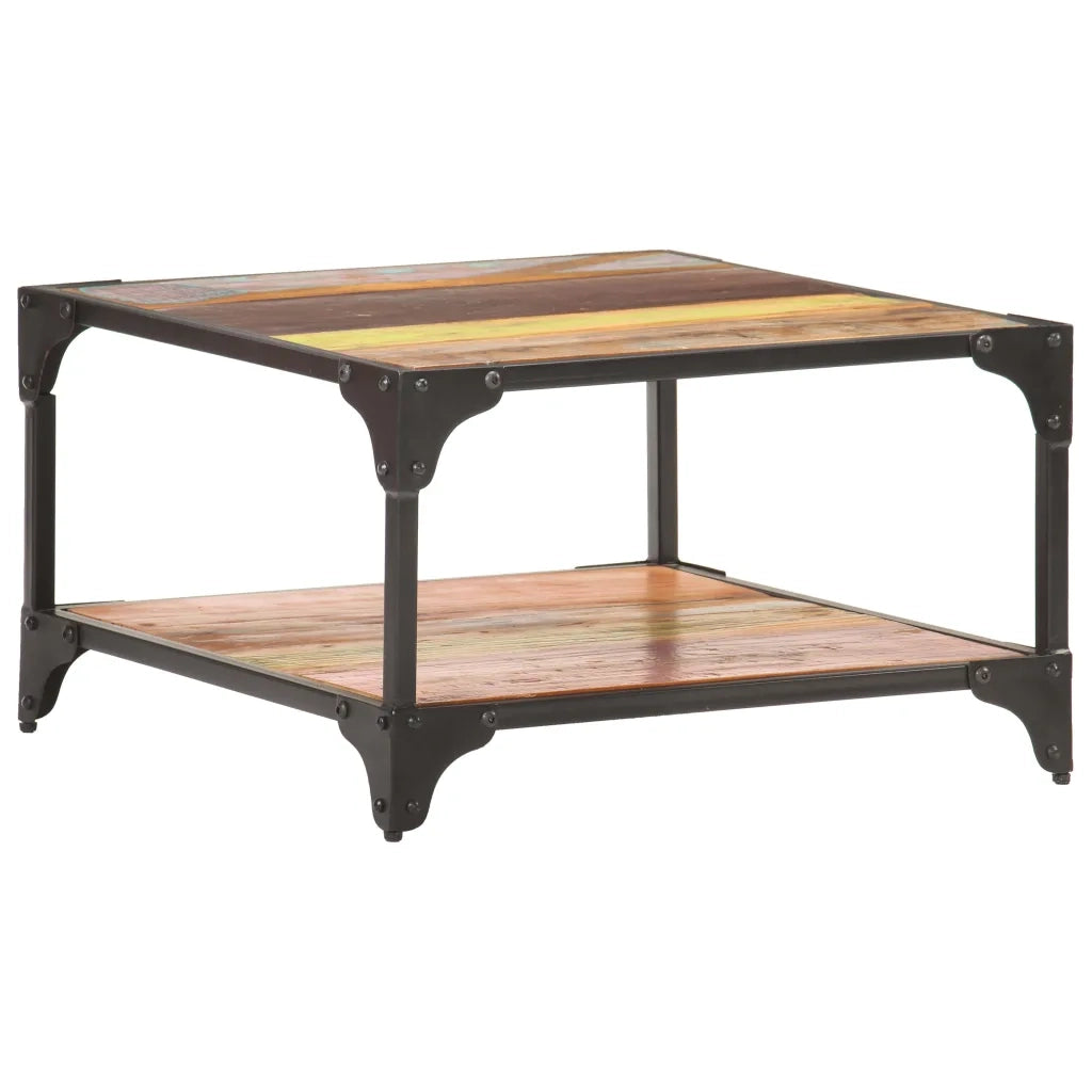 Tavolino da CaffÃ¨ 60x60x35 cm in Legno Massello di Recupero cod mxl 37367