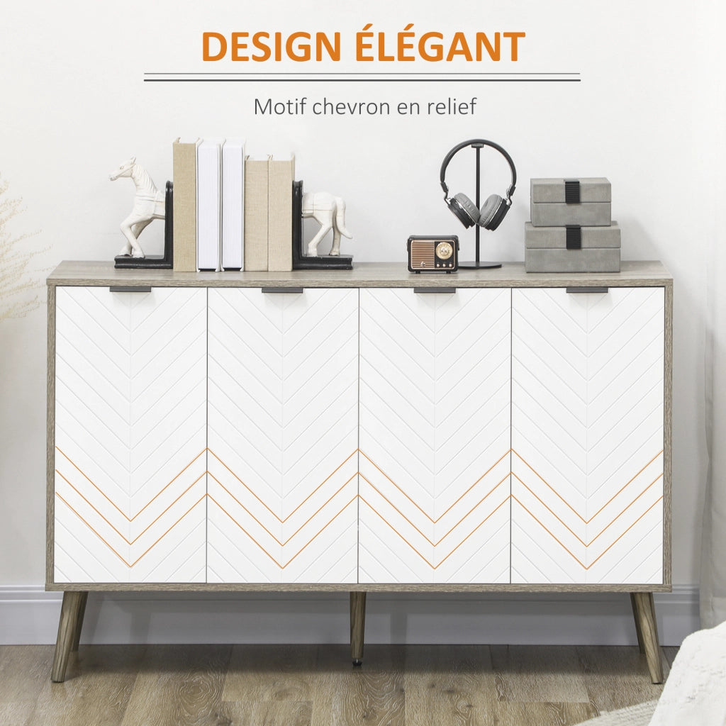 Buffet ¨C Zephmum ¨C Bianco Grigio 120x35x77 cm